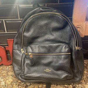 Beautiful leather Coach backpack, great for travel!